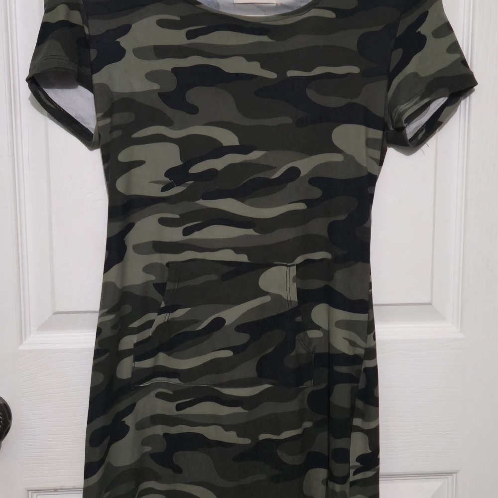 Derek Heart Olive Green Camo Mini Dress